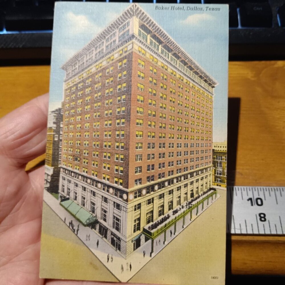 Dallas TX-Texas  Baker Hotel Advertising Antique Vintage Postcard